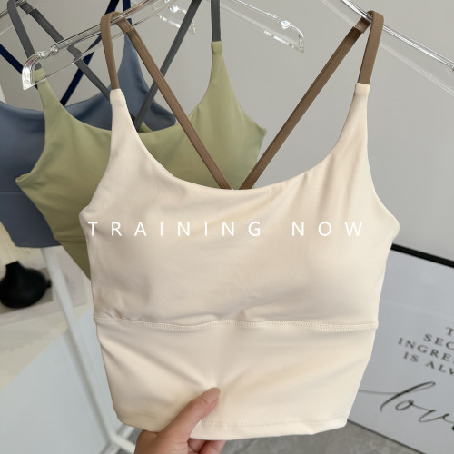 運動內衣女夏季美背防震瑜珈服背心一體式普拉提訓練跑步健身文胸 運動內衣女夏季美背防震瑜珈服背心一體式普拉提訓練跑步健身文胸