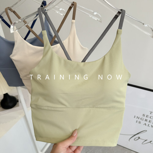 運動內衣女夏季美背防震瑜珈服背心一體式普拉提訓練跑步健身文胸 運動內衣女夏季美背防震瑜珈服背心一體式普拉提訓練跑步健身文胸