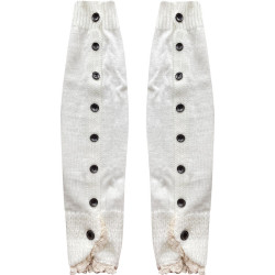 原宿風紐釦襪套女日系秋冬保暖釦子堆堆襪jk襪子腿襪白色腿套辣妹