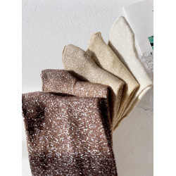 咖色系亮絲銀蔥襪子女ins潮時裝閃閃珠光金銀絲黑色純棉堆堆襪