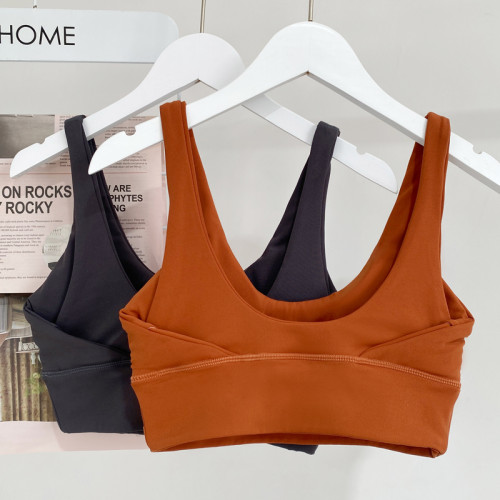 alo同款瑜珈運動內衣女裸感防震半固定胸罩跑步美背健身文胸背心 alo同款瑜珈運動內衣女裸感防震半固定胸罩跑步美背健身文胸背心