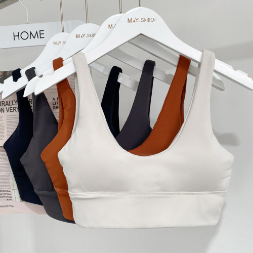 alo同款瑜珈運動內衣女裸感防震半固定胸罩跑步美背健身文胸背心 alo同款瑜珈運動內衣女裸感防震半固定胸罩跑步美背健身文胸背心