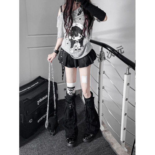 y2k襪套暗黑亞文化千禧顯瘦腿套堆喇叭型牛仔抽繩堆堆襪龐克jk襪 y2k襪套暗黑亞文化千禧顯瘦腿套堆喇叭型牛仔抽繩堆堆襪龐克jk襪