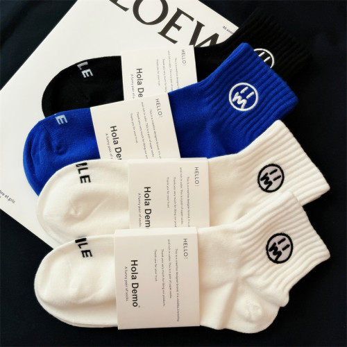 吉良先生 男士短襪純棉夏季薄款黑白色襪子男生隱形船襪吸汗防臭