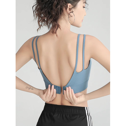 新款高強度運動內衣女防震一體式健身背心式瑜珈文胸裸感無痕外穿 新款高強度運動內衣女防震一體式健身背心式瑜珈文胸裸感無痕外穿