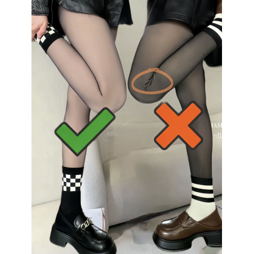 林中有鹿 【紐釦款加絨黑絲】超自然黑透膚女雙層打底褲秋冬裸感 林中有鹿 【紐釦款加絨黑絲】超自然黑透膚女雙層打底褲秋冬裸感