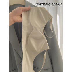 背穿試螺紋運動文胸無鋼圈舒適小胸聚攏胸罩上托防下垂內衣女短襪