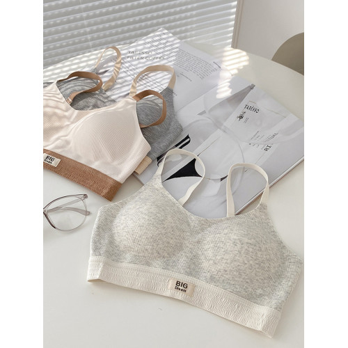 背穿試螺紋運動文胸無鋼圈舒適小胸聚攏胸罩上托防下垂內衣女短襪 背穿試螺紋運動文胸無鋼圈舒適小胸聚攏胸罩上托防下垂內衣女短襪