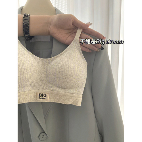 背穿試螺紋運動文胸無鋼圈舒適小胸聚攏胸罩上托防下垂內衣女短襪 背穿試螺紋運動文胸無鋼圈舒適小胸聚攏胸罩上托防下垂內衣女短襪