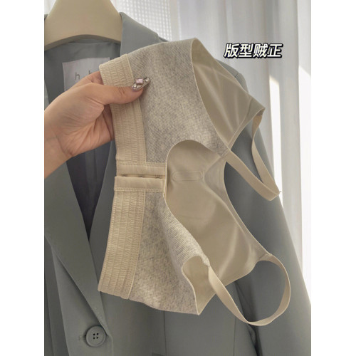 背穿試螺紋運動文胸無鋼圈舒適小胸聚攏胸罩上托防下垂內衣女短襪 背穿試螺紋運動文胸無鋼圈舒適小胸聚攏胸罩上托防下垂內衣女短襪