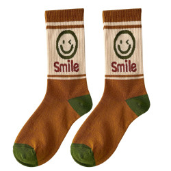 美式網紅襪子女中筒襪春秋ins潮棉襪條紋運動秋冬復古學院風長襪