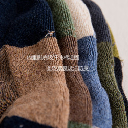 男秋冬季毛巾底加厚運動短襪 純棉吸汗防臭運動襪子 跑步短筒船襪