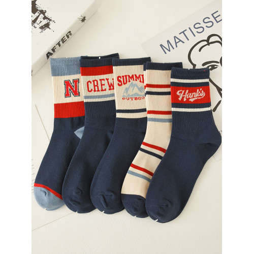 襪子女秋冬運動風中筒襪韓版ins潮女士長襪精梳棉日系春秋季中腰 襪子女秋冬運動風中筒襪韓版ins潮女士長襪精梳棉日系春秋季中腰