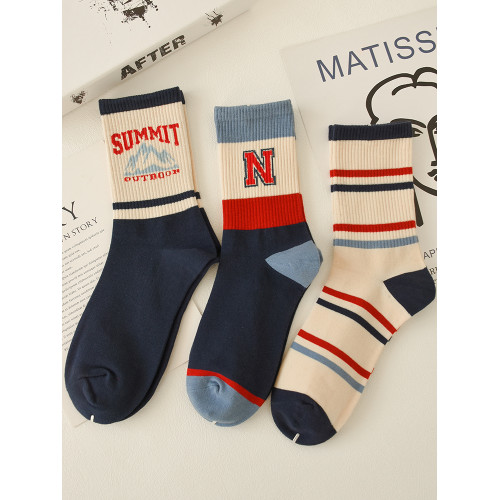 襪子女秋冬運動風中筒襪韓版ins潮女士長襪精梳棉日系春秋季中腰 襪子女秋冬運動風中筒襪韓版ins潮女士長襪精梳棉日系春秋季中腰