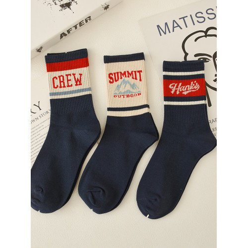 襪子女秋冬運動風中筒襪韓版ins潮女士長襪精梳棉日系春秋季中腰 襪子女秋冬運動風中筒襪韓版ins潮女士長襪精梳棉日系春秋季中腰