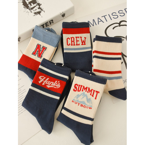 襪子女秋冬運動風中筒襪韓版ins潮女士長襪精梳棉日系春秋季中腰 襪子女秋冬運動風中筒襪韓版ins潮女士長襪精梳棉日系春秋季中腰