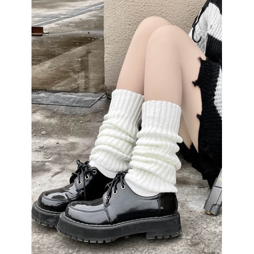 針織襪套jk白色襪子女日系秋冬y2k辣妹腿套lolita長筒毛線堆堆襪 針織襪套jk白色襪子女日系秋冬y2k辣妹腿套lolita長筒毛線堆堆襪