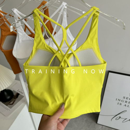 美背運動內衣女夏季性感背心健身bra外穿一體式跑步防震瑜珈文胸 美背運動內衣女夏季性感背心健身bra外穿一體式跑步防震瑜珈文胸