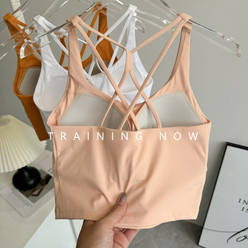 美背運動內衣女夏季性感背心健身bra外穿一體式跑步防震瑜珈文胸 美背運動內衣女夏季性感背心健身bra外穿一體式跑步防震瑜珈文胸