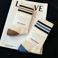 吉良先生 秋冬加厚襪子男士中筒襪潮ins女襪純棉毛巾底運動長筒襪