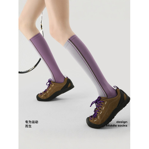 Renaissance夏季薄款中筒襪瑜珈跑步運動女襪跳繩徒步健身壓力襪 Renaissance夏季薄款中筒襪瑜珈跑步運動女襪跳繩徒步健身壓力襪