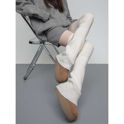 SS2L秋冬純色柔軟高彈針織微喇加厚保暖過膝大腿襪堆堆襪套腿套女 SS2L秋冬純色柔軟高彈針織微喇加厚保暖過膝大腿襪堆堆襪套腿套女