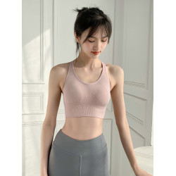 運動內衣女夏高強度防震防下垂美背瑜珈背心跑步訓練健身文胸外穿