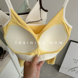 運動內衣女帶胸墊健身房美背聚攏吊帶文胸外穿性感跑步速乾背心夏