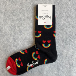 happysocks旗艦店新款爆款女中筒襪瑞典潮牌HS純棉百搭四季款襪子
