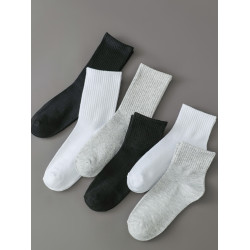 100雙一次性襪子男純棉中筒襪純色春秋款長襪薄款船襪防臭運動襪