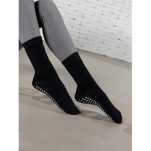 MEIKAN美看專業防滑襪中筒襪地板襪運動風棉襪女長襪瑜珈襪子3雙