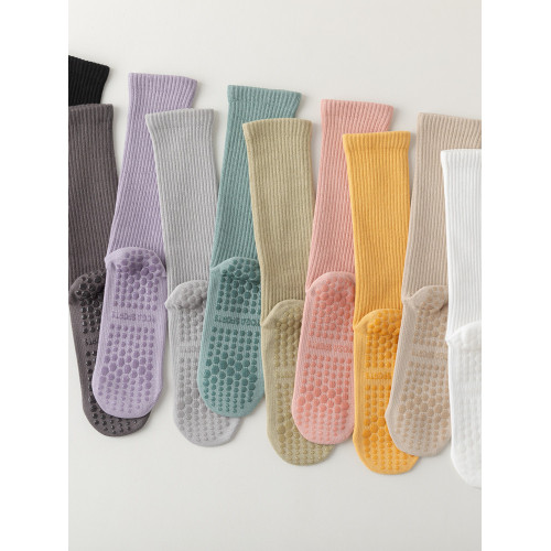 中高筒瑜珈襪加厚防滑普拉提中筒襪女秋冬純棉專業健身運動長襪子 中高筒瑜珈襪加厚防滑普拉提中筒襪女秋冬純棉專業健身運動長襪子