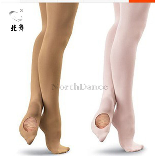 北舞兒童舞蹈襪子夏季薄款腳踩洞女童芭蕾舞蹈襪白色打底連褲瑜珈