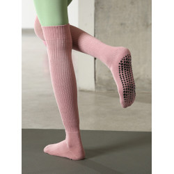 秋冬過膝瑜珈襪中長筒防滑普拉提暖腿襪壓力護腿運動舞蹈襪堆堆襪