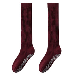 2025新品春秋長筒瑜珈襪子專業防滑普拉提加厚小腿襪女運動堆堆襪