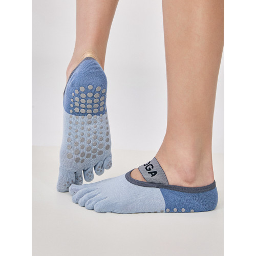 dcw防滑矽膠瑜珈襪普拉提專用運動五指襪跑步訓練透氣健身地板襪