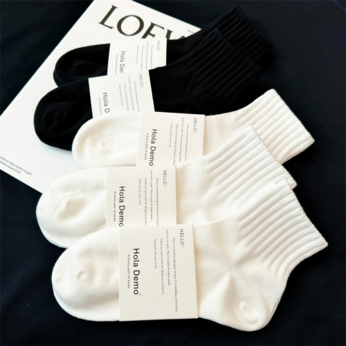 黑白色襪子男夏季薄款男士短襪純棉女襪吸汗防臭毛巾底男生運動襪