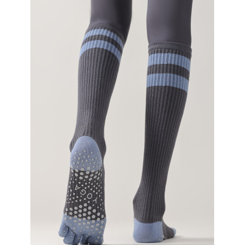 長筒五指瑜珈襪分趾專業防滑普拉提壓力小腿襪女春秋運動專用棉襪 長筒五指瑜珈襪分趾專業防滑普拉提壓力小腿襪女春秋運動專用棉襪