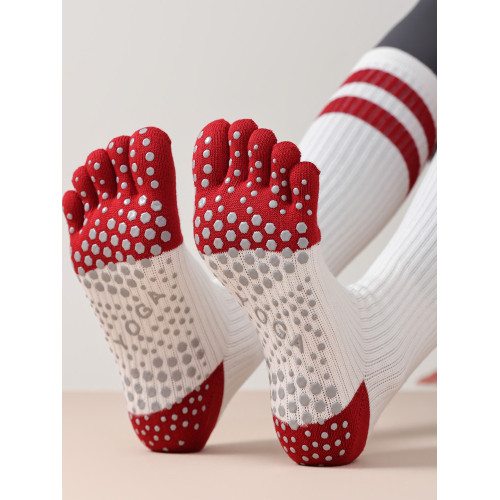 長筒五指瑜珈襪分趾專業防滑普拉提壓力小腿襪女春秋運動專用棉襪 長筒五指瑜珈襪分趾專業防滑普拉提壓力小腿襪女春秋運動專用棉襪