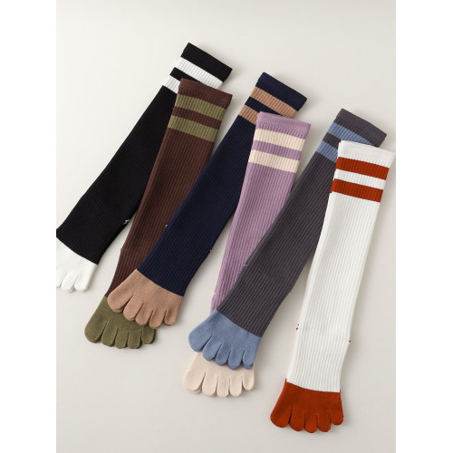 長筒五指瑜珈襪分趾專業防滑普拉提壓力小腿襪女春秋運動專用棉襪 長筒五指瑜珈襪分趾專業防滑普拉提壓力小腿襪女春秋運動專用棉襪