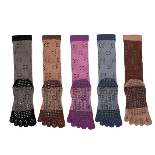 秋冬中筒五指襪普拉提運動瑜珈襪子專業健身點膠防滑分趾襪 秋冬中筒五指襪普拉提運動瑜珈襪子專業健身點膠防滑分趾襪