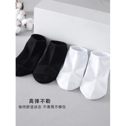 MENXX襪子短襪男船襪秋冬黑白純色防臭加厚毛巾純棉防臭透氣女襪