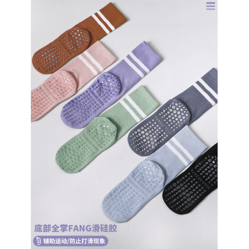 拍朵純棉瑜珈襪子中長款條紋透氣防滑毛卷襪普拉提跑步健身運動襪 拍朵純棉瑜珈襪子中長款條紋透氣防滑毛卷襪普拉提跑步健身運動襪