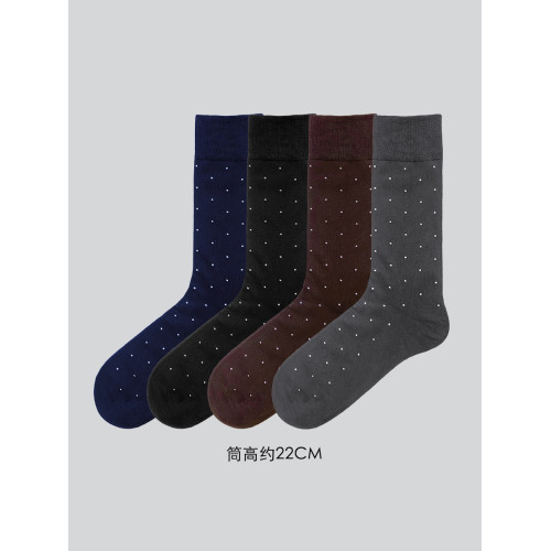 oceanwings 男士商務休閒經典黑白波點中筒襪正裝皮鞋黑色男襪 oceanwings 男士商務休閒經典黑白波點中筒襪正裝皮鞋黑色男襪