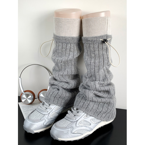 復古美拉德咖啡色襪套女秋冬季撞色y2k腿套卡其色濶腿小腿堆堆襪 復古美拉德咖啡色襪套女秋冬季撞色y2k腿套卡其色濶腿小腿堆堆襪