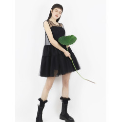 TEATREE 甜酷少女小腿襪網紗花邊中筒襪日系JK春夏個性短襪