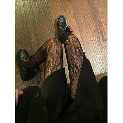 鏤空蕾絲網襪打底連褲襪日系洛麗塔復古花藤白色絲襪子女