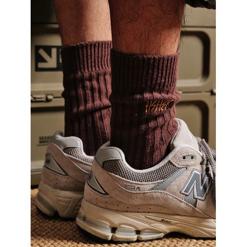 藍色刺綉字母男款運動中筒襪日系針織堆堆長襪港風潮牌粗線純棉襪 藍色刺綉字母男款運動中筒襪日系針織堆堆長襪港風潮牌粗線純棉襪