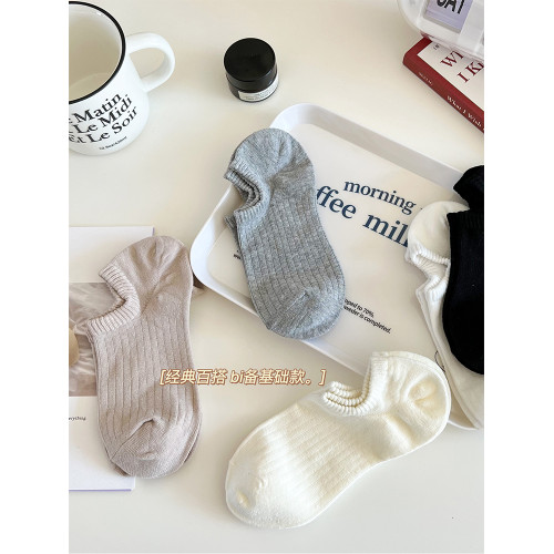 襪子女船襪夏季薄款透氣棉襪淺口防滑不掉跟白色純色夏天隱形短襪 襪子女船襪夏季薄款透氣棉襪淺口防滑不掉跟白色純色夏天隱形短襪