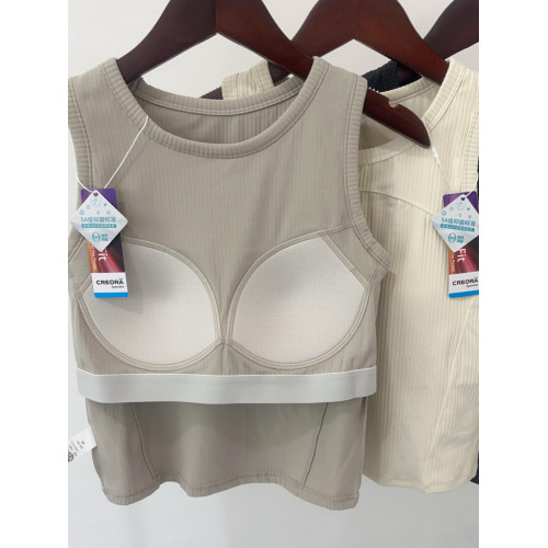 一體式固定輕薄透氣速乾bra工字背心運動文胸 無鋼圈健身瑜珈內衣